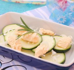 Zucchini mit Frischkäse
