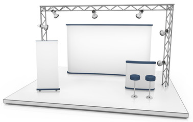 Blank trade exhibition stand