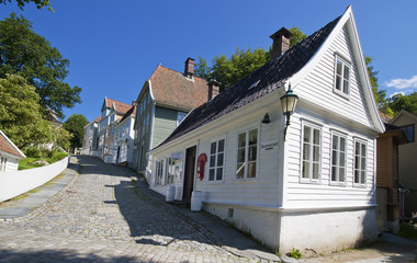 Gamle Bergen in Norway - brick road