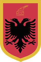 Vector coat of arms of Albania