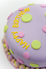Happy birthday fondant cake