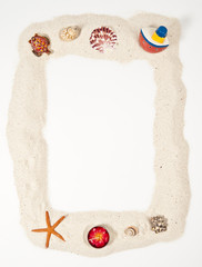 Beach blank photo frame