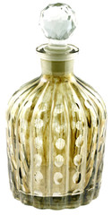 flacon cristal taillé, fond blanc