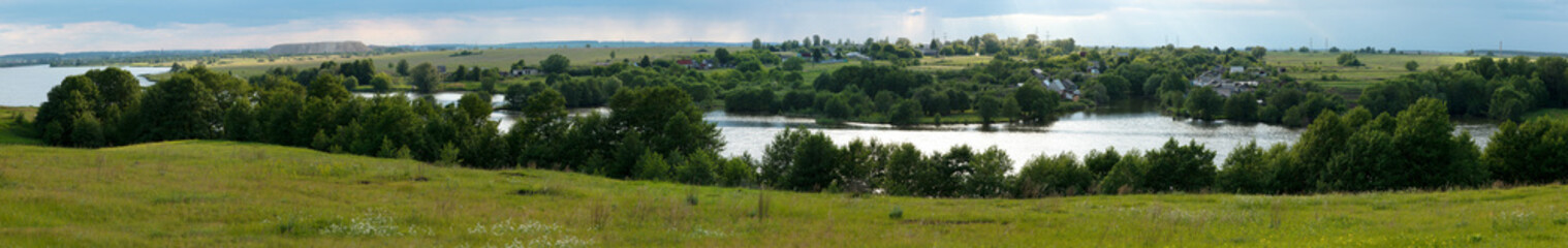 Panorama with river.