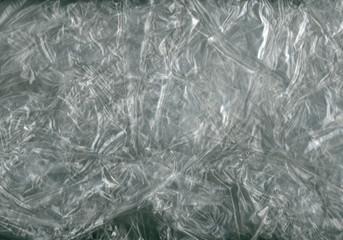 huge piece of detailed and crumbled plastic sheet