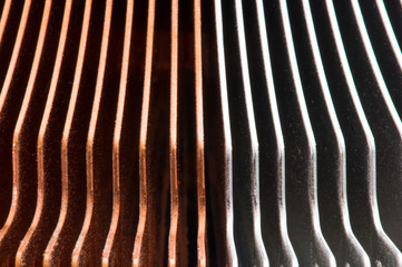 macro of a pc cooler creating a modern pattern