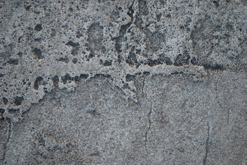 dried grey cement with deep textured surface