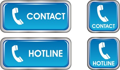 boutons contact et hotline