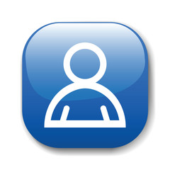 The dark blue button for a site web. A vector illustration, it i