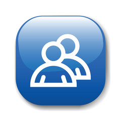 The dark blue button for a site web. A vector illustration, it i