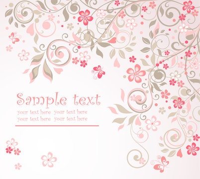 Beautiful floral greeting card