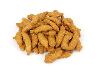 Large serving of sesame snack sticks