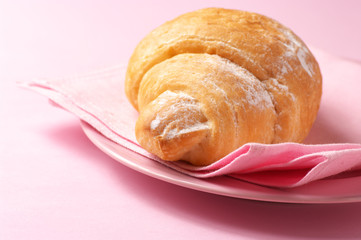 Croissant on plate