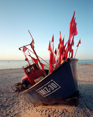 Fototapeta Fishing Boat, Baltic Sea in Poland obraz