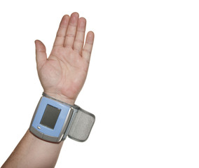 Blood Pressure Cuff On Wrist