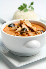 Spicy Thai Coconut Chicken Soup