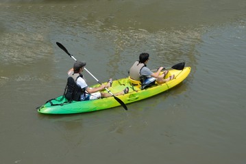 Kayaking on the river