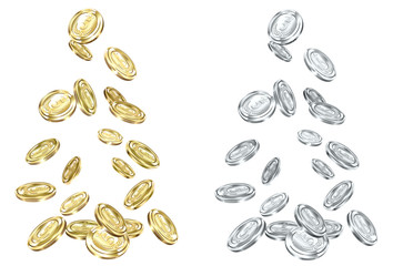 Fallende Münzen (mit Clippfad)