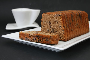 Kuchen mit Schokoladestückchen