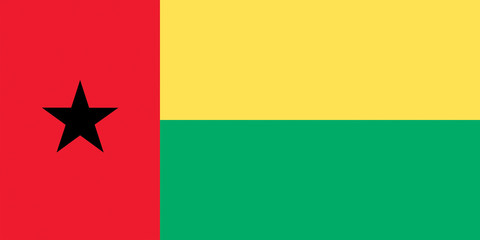 Naklejka premium Drapeau de la Guinée Bissao
