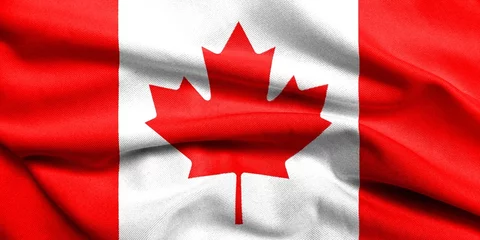 Tuinposter 3D Vlag van Canada satijn © Bracknell