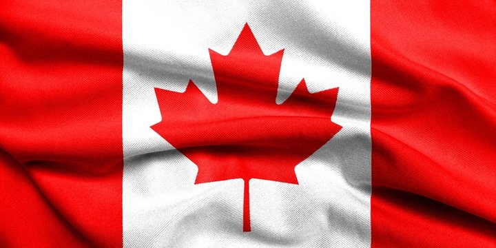3D Flag of Canada satin