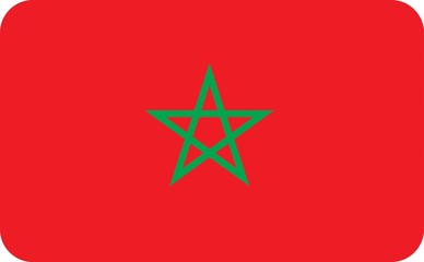 Drapeau du Maroc aux coins arrondis