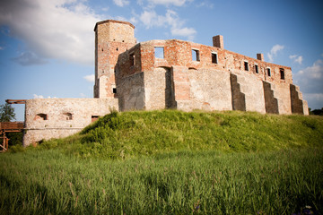 Old castle ruins in Siewierz in Poland