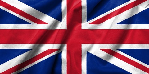 3D Flag of UK satin