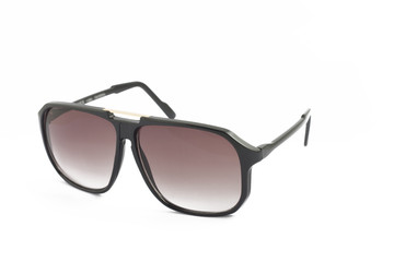 Brown sunglasses on white background