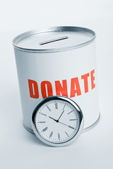 Donation Box and clock