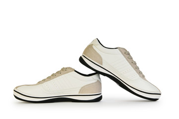 Sporty shoes isolated on the white background