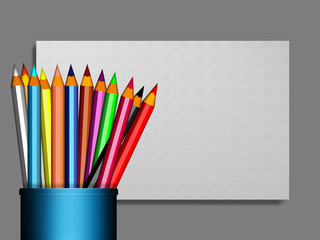 matite colorate con foglio da disegno