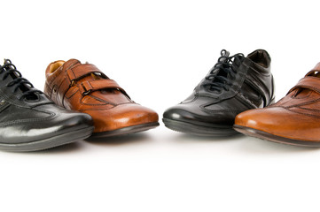 Male shoes isolated on the white background