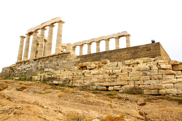Temple of Poseidon at Cape Sounion near Athens, Greece