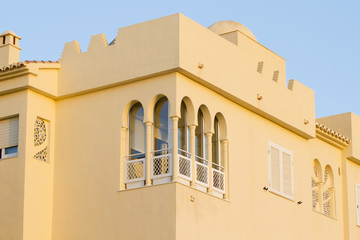 Fototapeta na wymiar Arabian style artistic building in Spain
