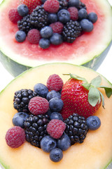 Berries and melon
