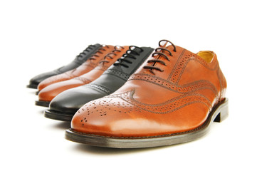 Male shoes isolated on the white background