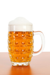 Beer glass isolated on the white background