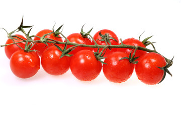 Vegetable tomatos with water drops