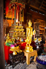Buddha in wooden temple