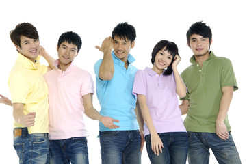 Group of asian student