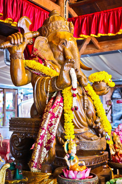 Hindu God wooden carve statue