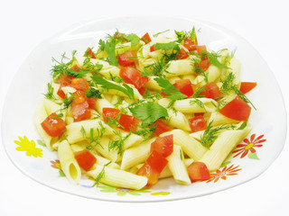 spaghetti meal salad with tomato