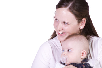 Mother and Son Posing