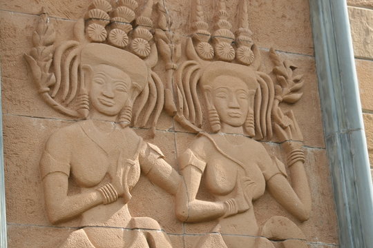 Woman statue, Cambodia.