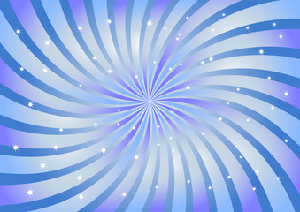 Abstract swirl background in blue color. Vector illustration.