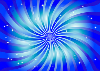 Abstract swirl in blue color. Vector illustration.