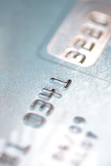 Close up of credit card