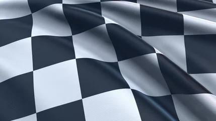Muurstickers Motorsport Zielflagge